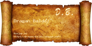 Dragan Baldó névjegykártya